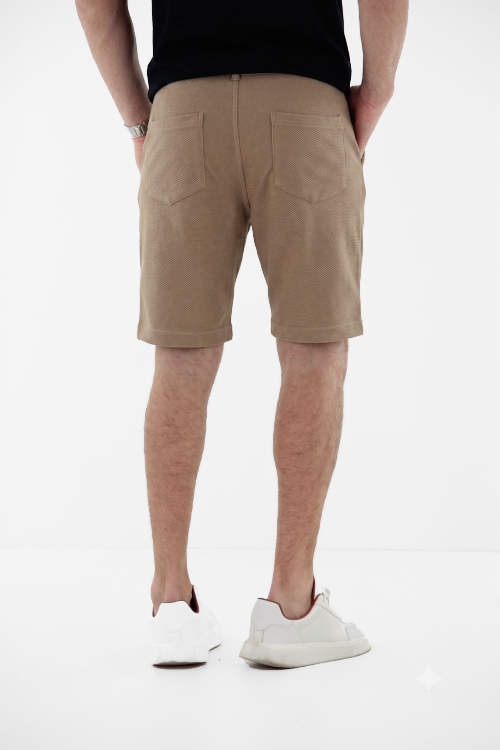 Fotografia de Bermuda Masculina Alfaiataria Texturizada