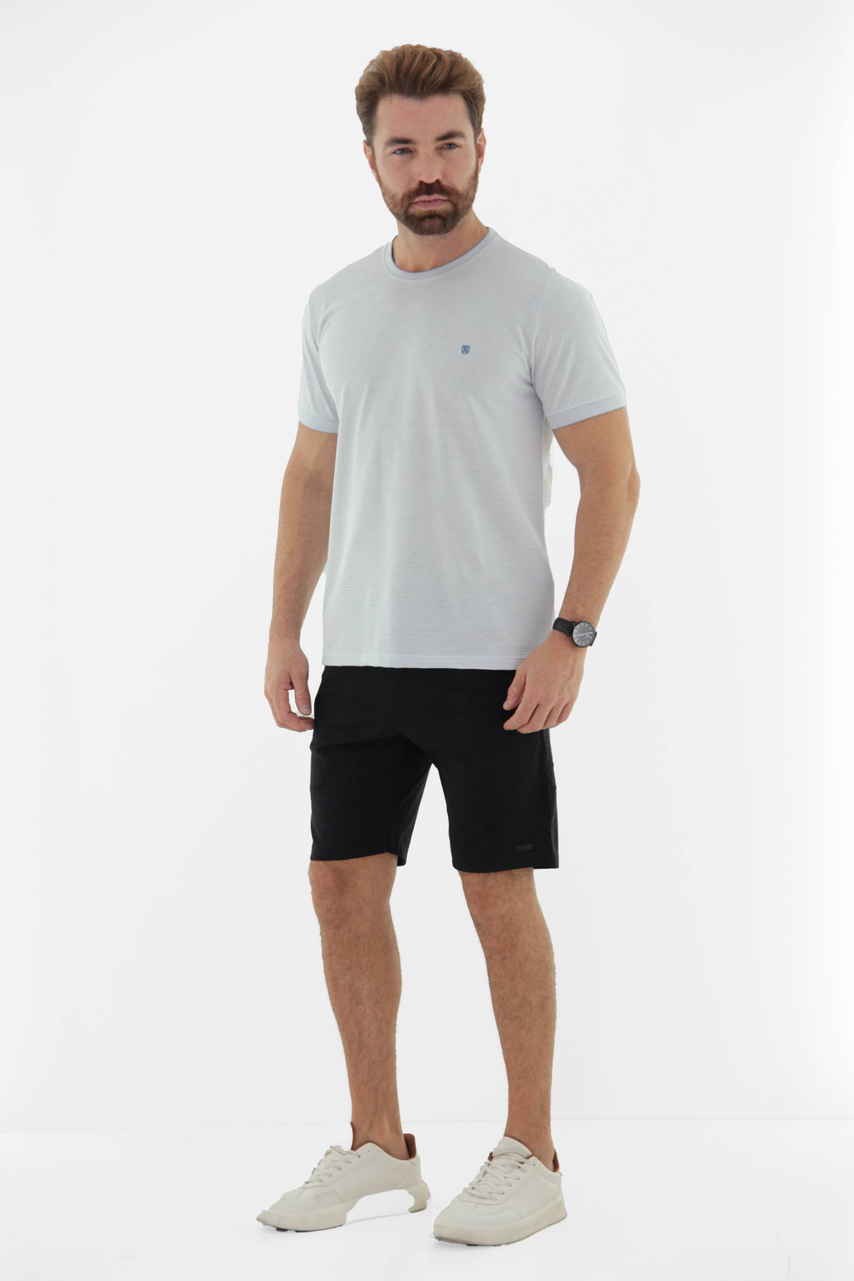 Vista lateral 1 do produto Camiseta T-Shirt Masculina Texturizada Premium