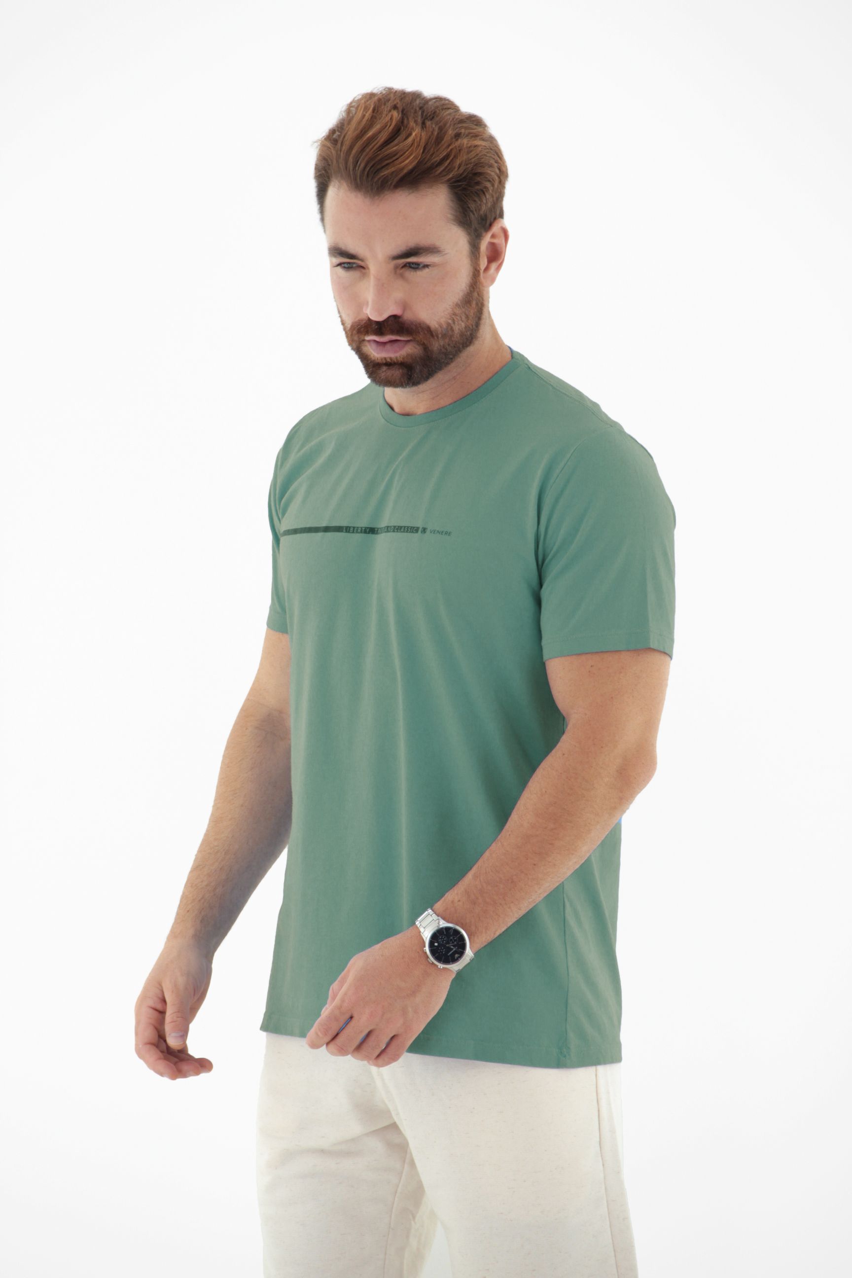 Vista alternativa de Camiseta T-Shirt Masculina Estonado Reativo 100% Algodão