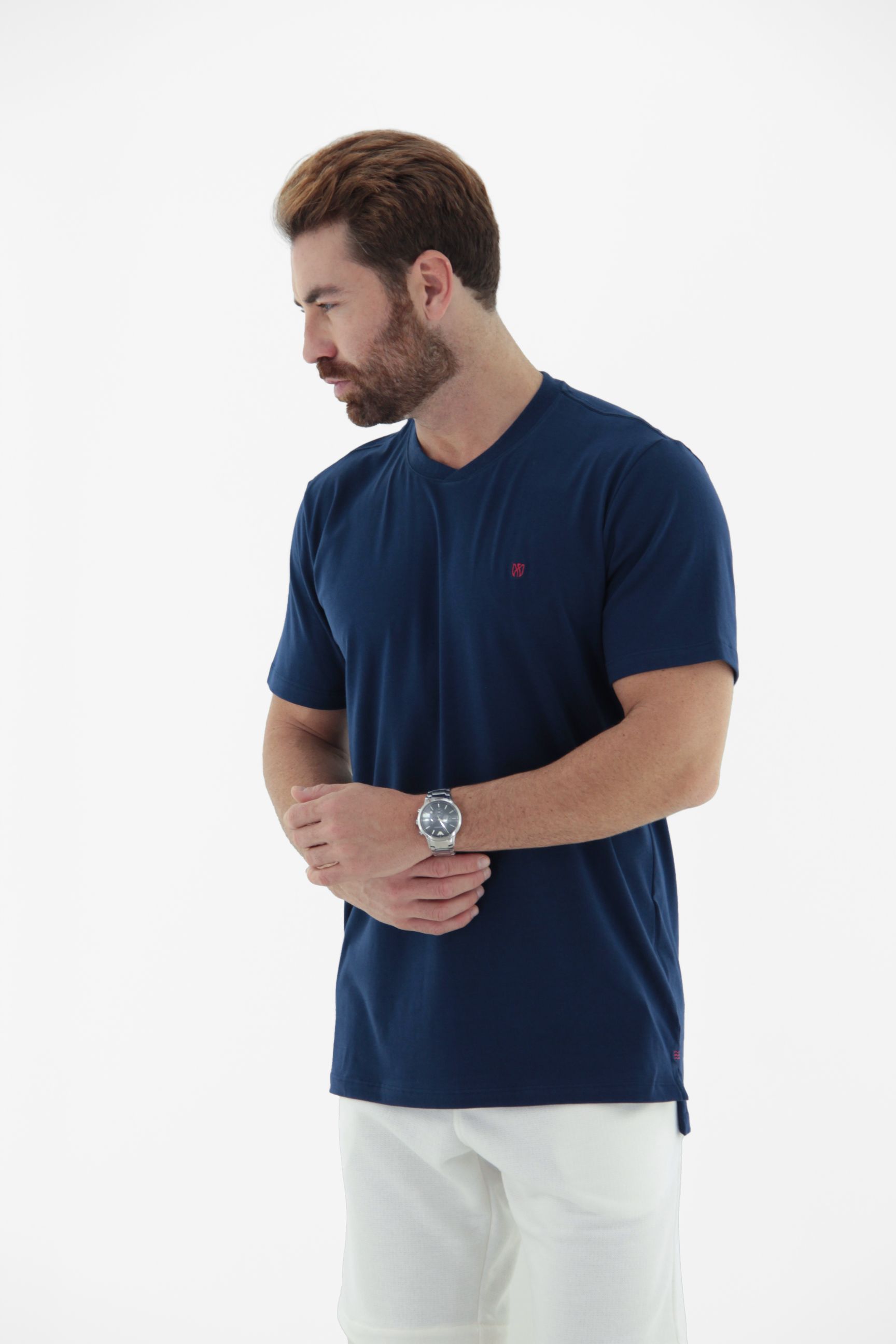 Fotografia de Camiseta T-Shirt Masculina Abertura Lateral