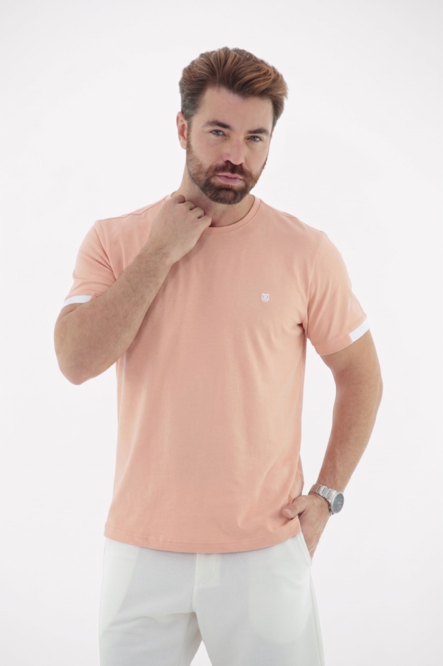 Vista lateral 1 do produto Camiseta T-Shirt Masculina Premium com Recorte na Manga