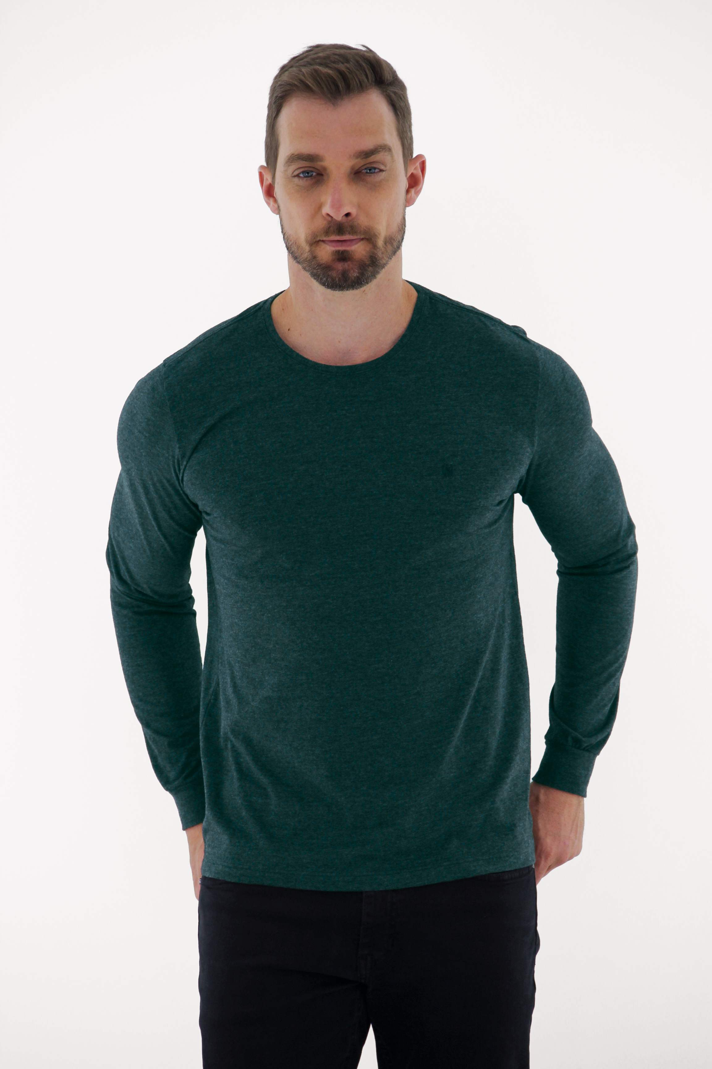 Fotografia de T-Shirt Básica Manga Longa Masculina